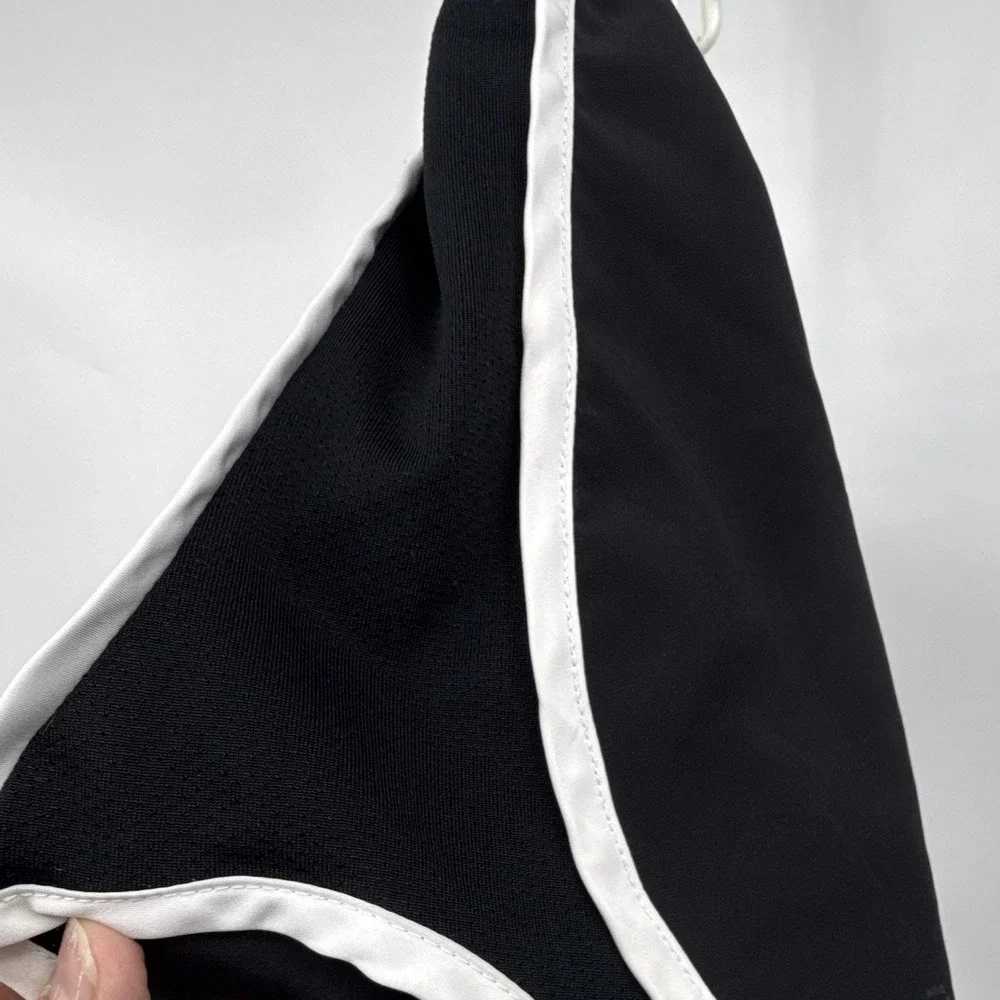 Nike Dri-Fit Youth L Black/White Athletic Shorts Drawstring Breathable Running